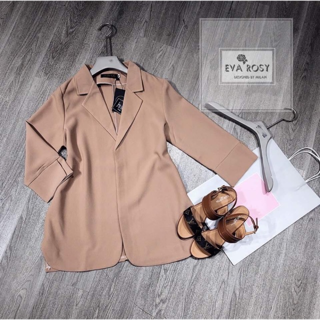 Áo blazer nâu cách điệu