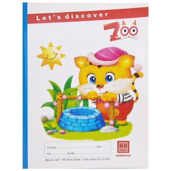 Vở Class Zoo - Ô Ly 96 Trang ĐL 100g/m2 - Hồng Hà 0427 (Mẫu Màu Giao Ngẫu Nhiên)