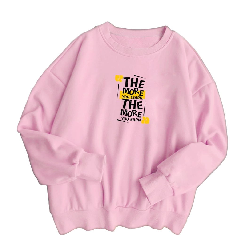 Áo Khoác Hoodie In Chữ THE MORE / HODI HUDI Cho Tuổi Teen Girls 13-18 Tuổi