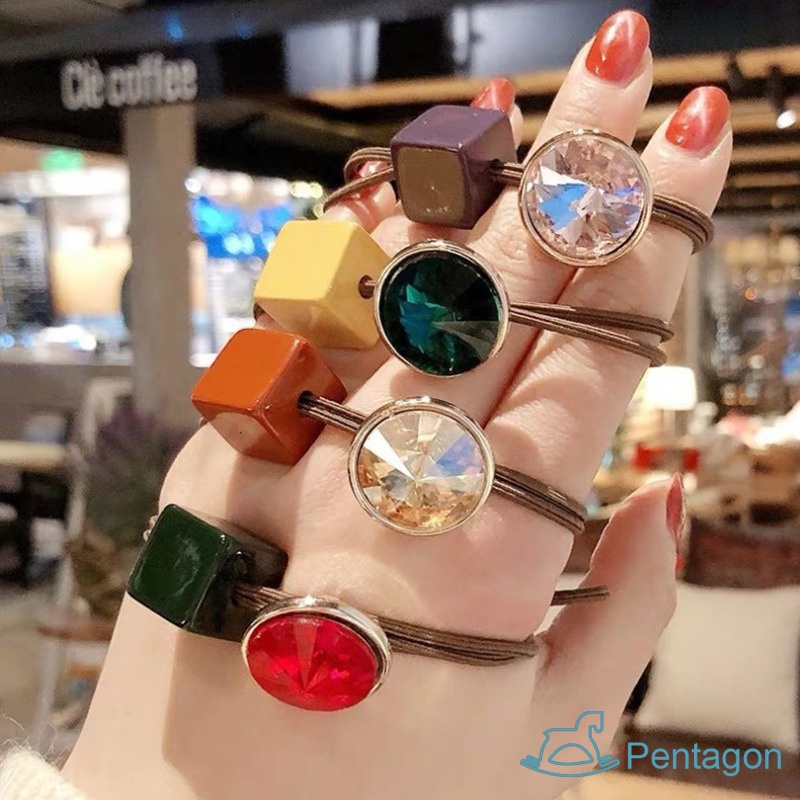 Dây Buộc Tóc Cao Su Đính Đá Thời Trang Đơn Giản