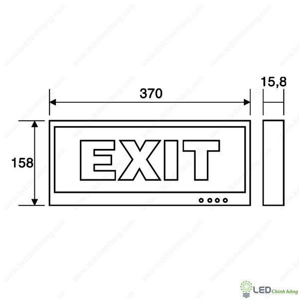 Đèn Exit Paragon 1 mặt PEXA13SW