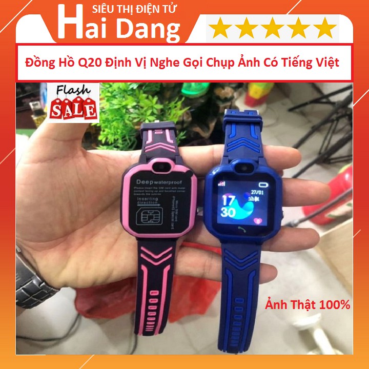 Đồng Hồ Định Vị Trẻ Em, Đồng Hồ Q20 Lắp Sim Nghe Gọi Có Tiếng Việt Chụp Ảnh Model 2020