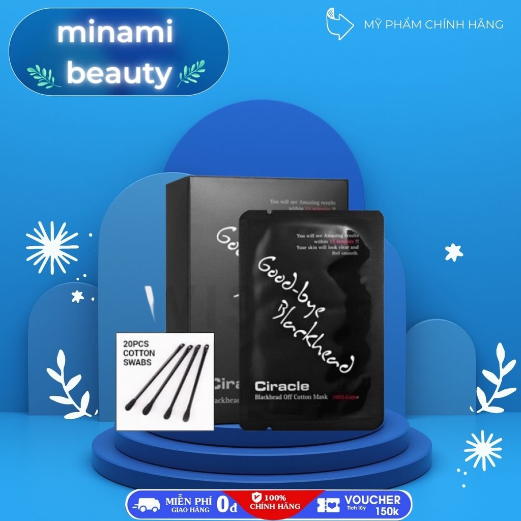 💖 CHÍNH HÃNG 💖Miếng lột mụn đầu đen Goodbye Blackhead Ciracle 💖 FREE SHIP TOÀN QUỐC 💖