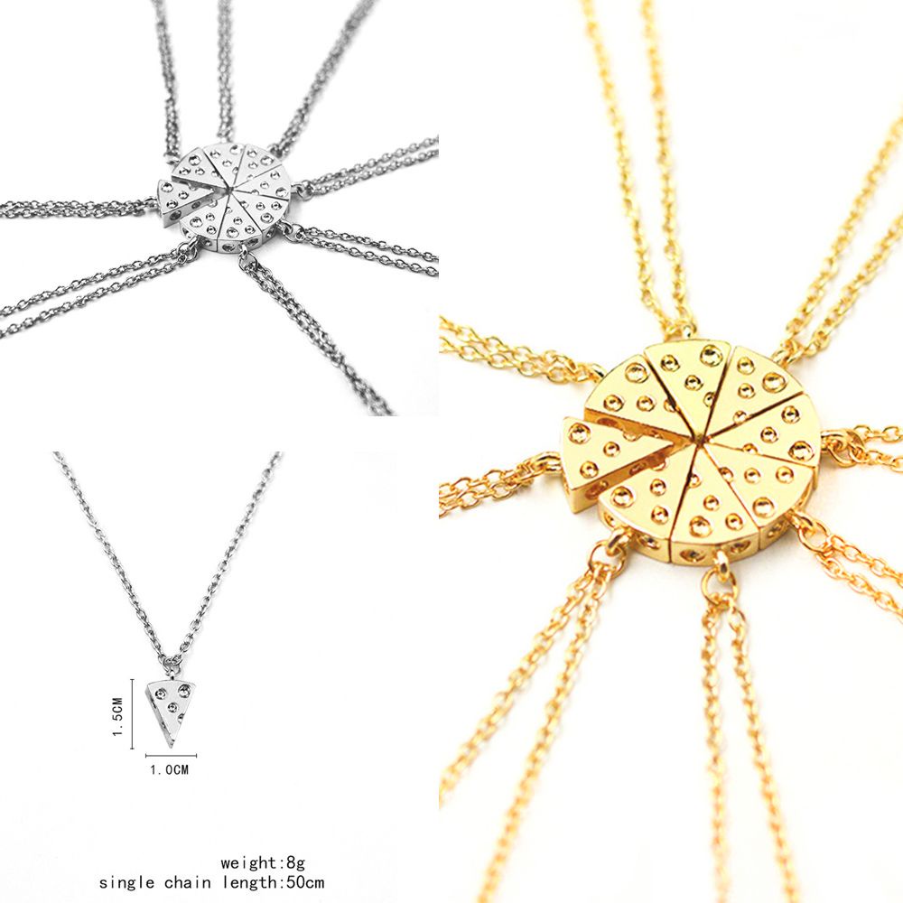 Bộ 8 Mặt Vòng cổ Hình Lát Phô Mai Dễ Thương|Trang Sức Tình Bạn Nhiều Màu Sắc