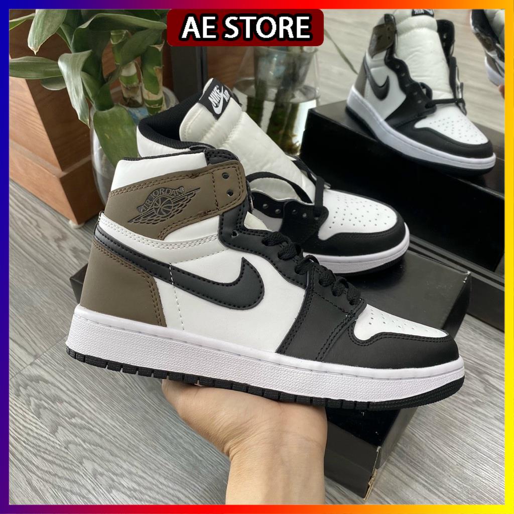 Giày thể thao air Jordan 1 High 2021 màu nâu , giày sneaker jodan 1 cao cổ , giày jd1 hot trend bản đẹp nam nữ