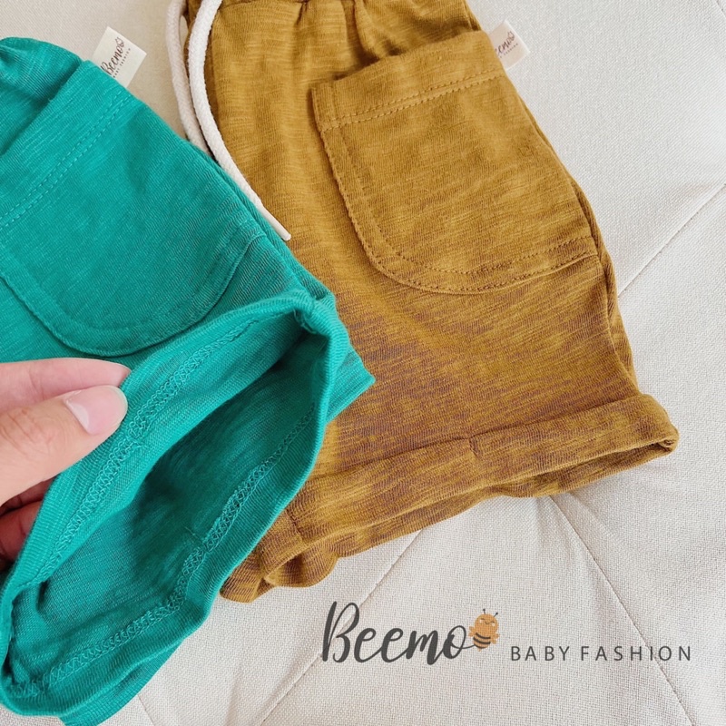 Quần cotton dây rút vải cotton xước cho bé - Beemo