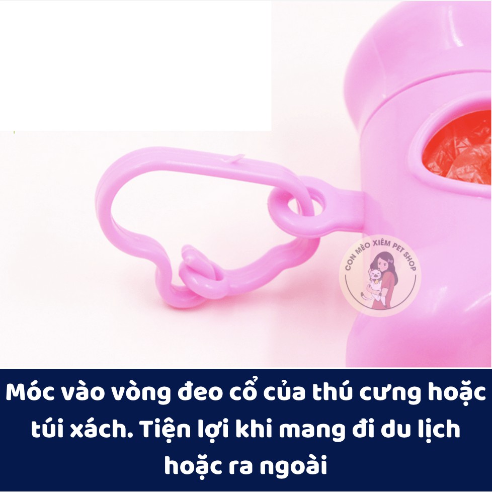 Túi hốt phân cho chó mèo bao nilong rác hộp vệ sinh, đồ dùng cún mèo con lớn nhỏ Con Mèo Xiêm