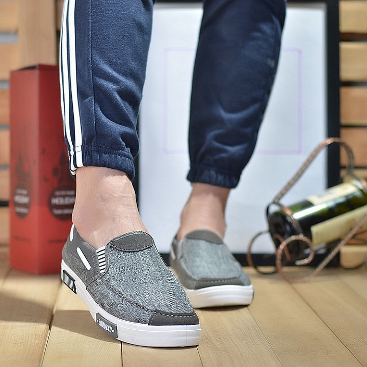 Giày Slipon Cao Cấp, Giày Lười Vải Nam Phong Cách Hàn Quốc Mẫu Mới Sành Điệu Thời Trang