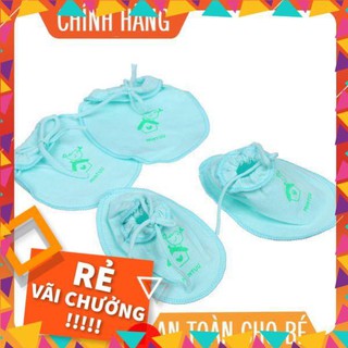 Set bao tay bao chân cột dây màu Mintuu
