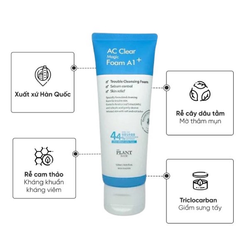 Sữa rửa mặt dành cho da mụn - AC Clear Magic Foam A1+
