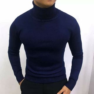 Combo áo len trơn cổ lọ + 5 đôi tất