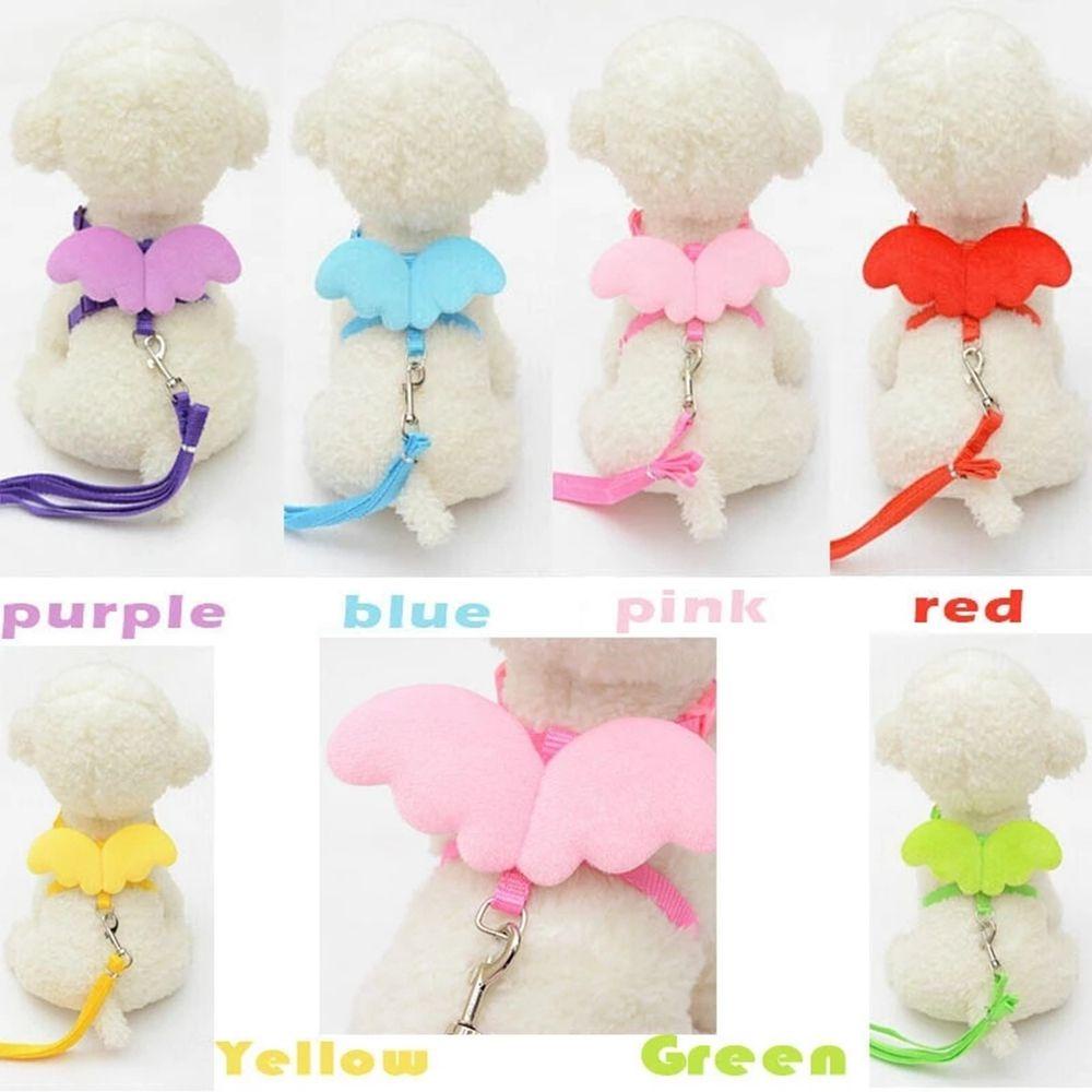 Dây Dắt Thú Cưng Đi Dạo Hình Đôi Cánh Thiên Thần Mềm Mại An Toàn