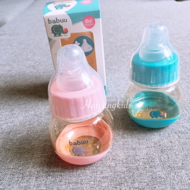 Bình sữa Babuu 75ml thân tròn Nhật bản nhập khẩu chính hãng