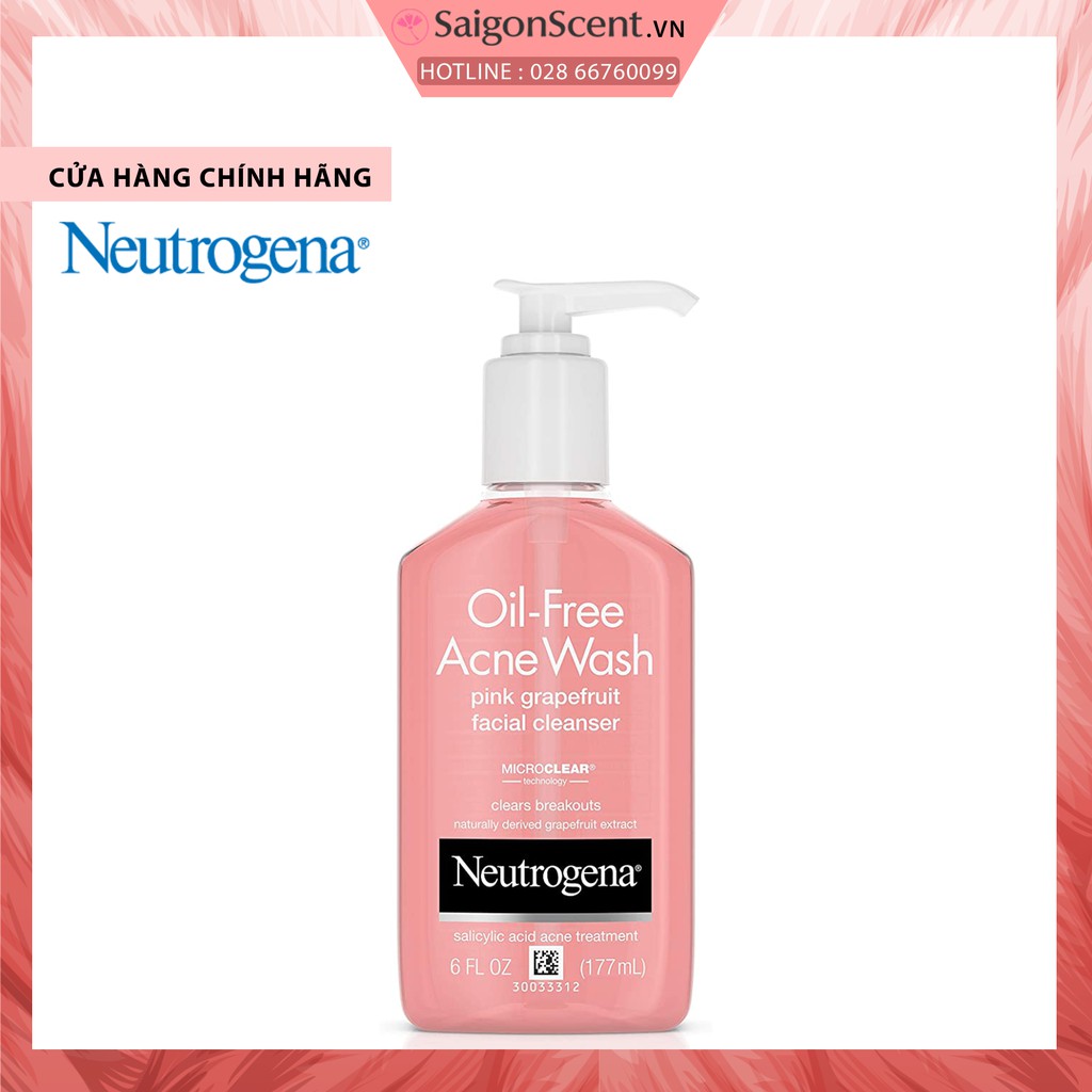 Sữa rửa mặt Neutrogena Oil-Free Pink Grapefruit Acne Wash ( 177mL )