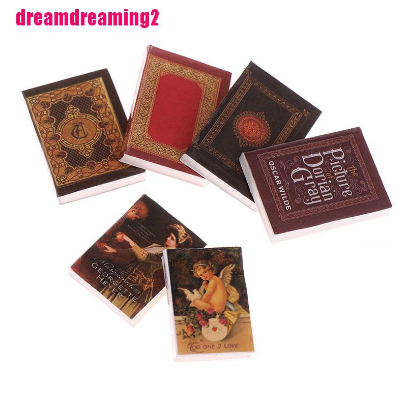 Set 6 Mô Hình Cuốn Sách Tỉ Lệ 1 / 12 Trang Trí Nhà Búp Bê