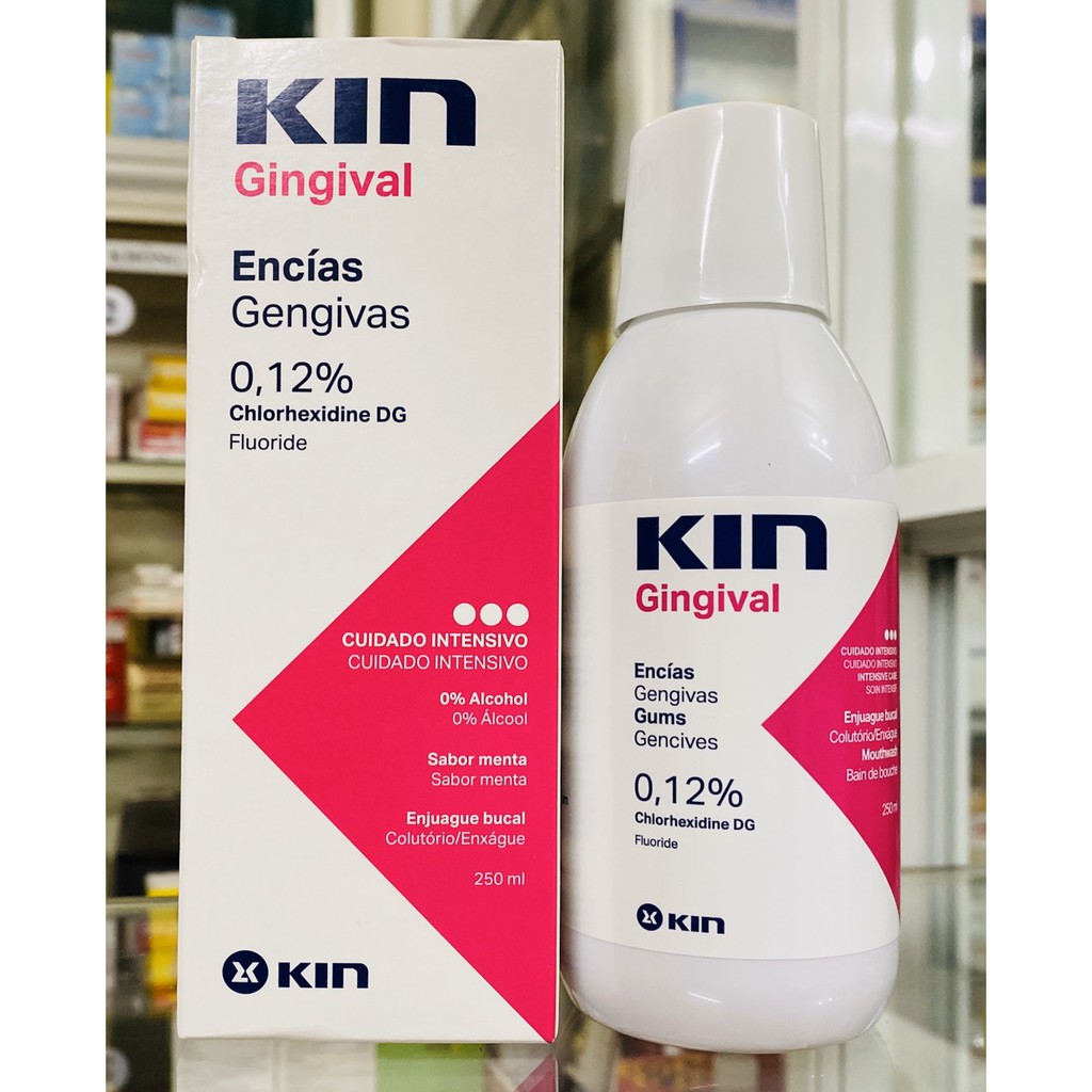 KIN / KIN GINGIVAL - SÚC MIỆNG NGỪA SÂU RĂNG, VIÊM NƯỚU- Chai 250ml- Made in Spain.