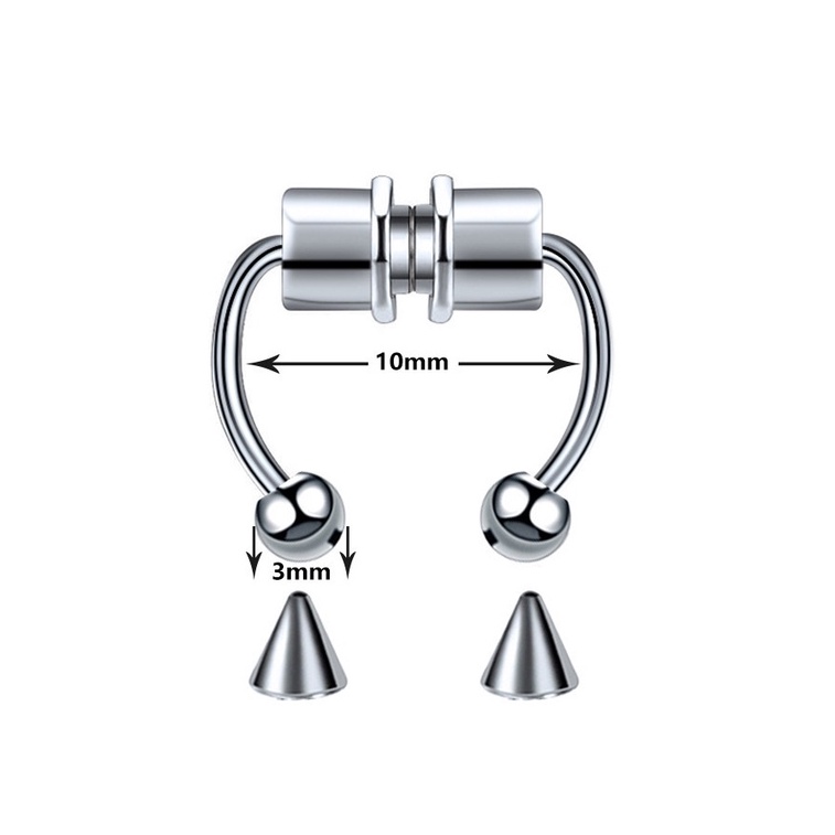 Khuyên Mũi Nam Châm, Khuyên Mũi Septum Kẹp Thép Titan Không Gỉ