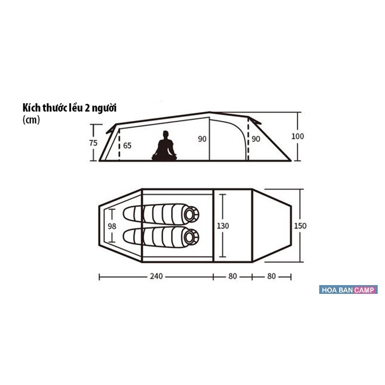 Lều 2 Người NatureHike Opalus NH20ZP001