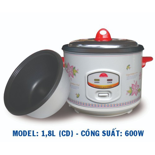 Nồi cơm điện nắp rời Kim Cương 1.8 Lít