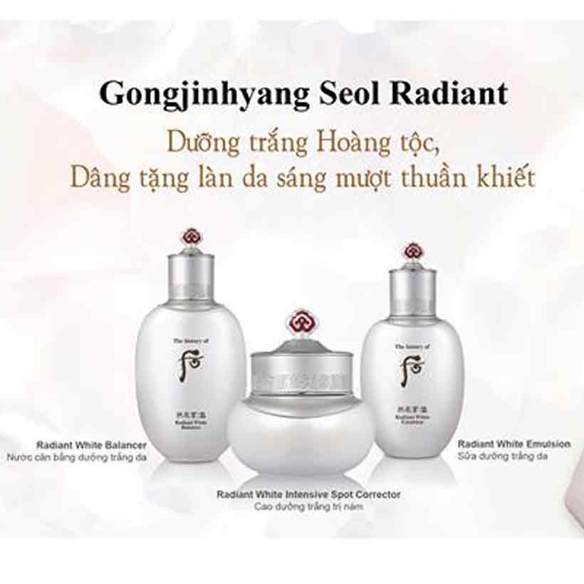 DATE 2023 Sét whoo soel 5 mini dưỡng trắng Đông Y Hoàng cung 5sp