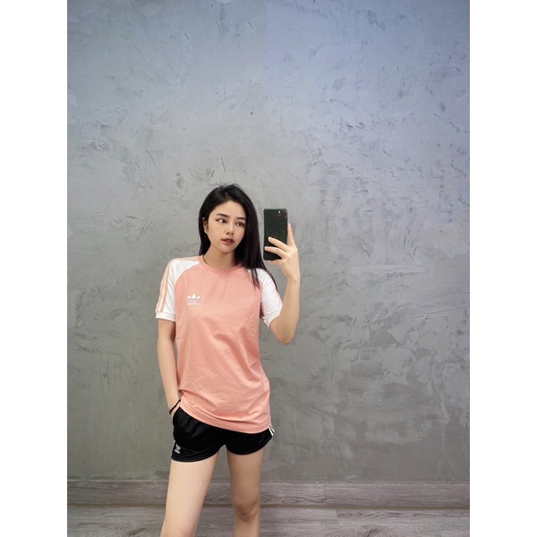 Áo Adidas tay phối màu 271 CLFN DM7630 3-STRIPES TEE