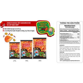 Snack khoai tây Karamucho Nhật Bản vị cay đặc biệt 27g - mua 10 tặng 1