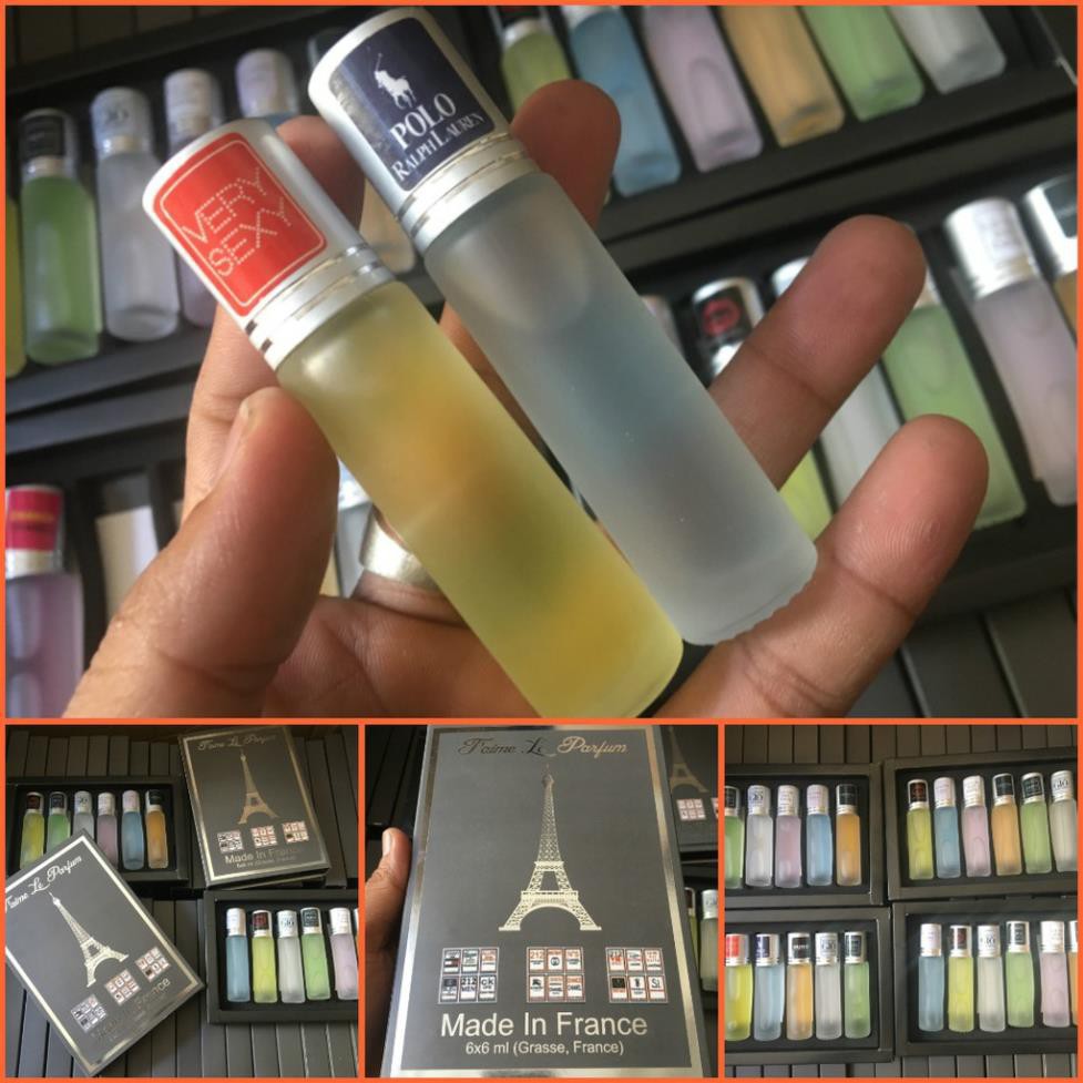 Nước Hoa Tinh Dầu  Nam Nữ Set 6 Chai Dạng Lăn Chai 20ml | Thế Giới Skin Care