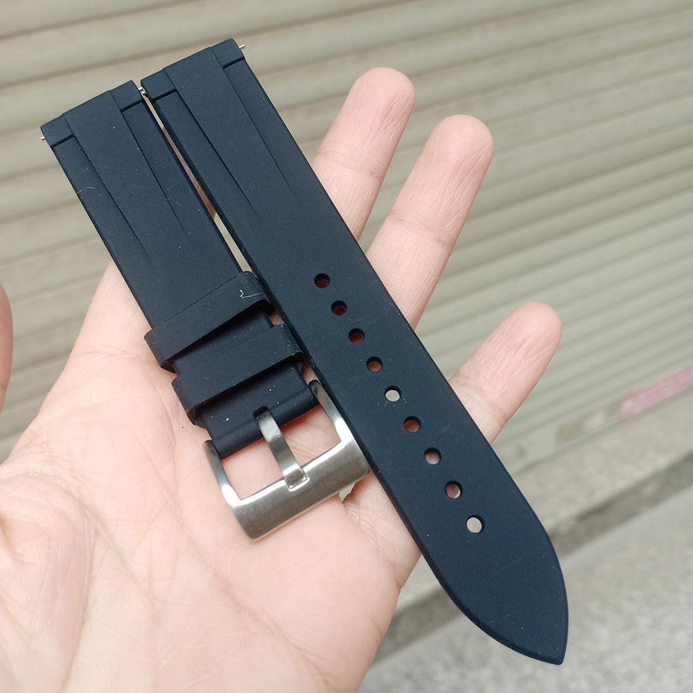 Dây đồng hồ cao su silicon chốt thông minh quai cài cho mọi đồng hồ Seiko Samsung 1 size 20/22mm