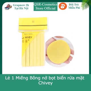 Lẻ 1 Miếng Bọt biển - Bông nở rửa mặt Chivey bông rửa mặt