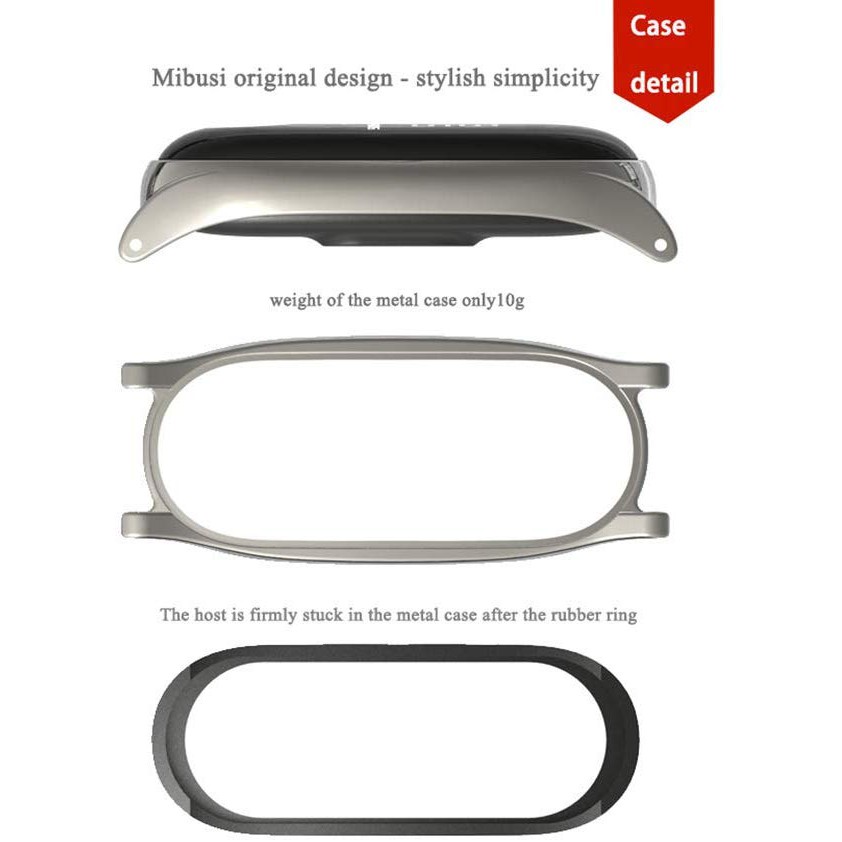 Dây đeo không gỉ phong cách dáng thời trang cho Xiaomi Mi Band 6 / 5 / 4 / 3