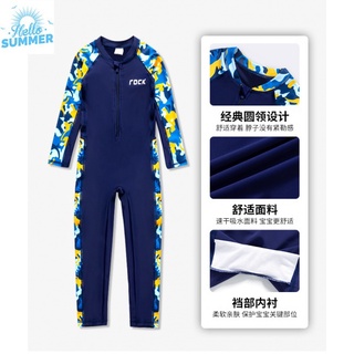 Hàng sẵn có Bán chạy Đồ bơi trẻ em Bé trai Quần dài tay chống nắng Quần liền quần trẻ em cỡ trung bình Trẻ em khô nhanh suối nước nóng S