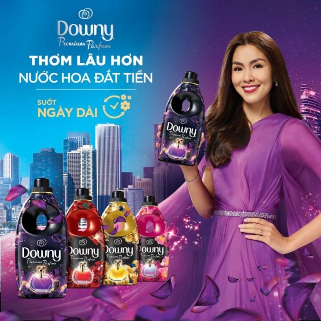 Nước xả vải Downy Premium Parfum đam mê túi 2.2 lít