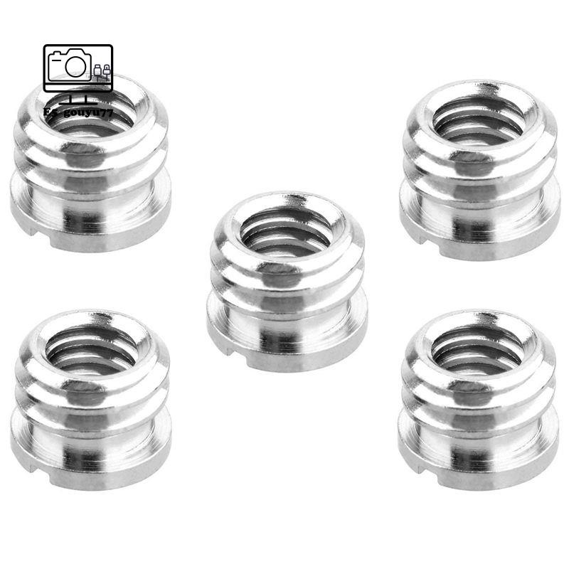 Set 5 đầu chuyển đổi ốc vít 1/4 inch sang 3/8 inch cho giá đỡ máy ảnh DSLR
