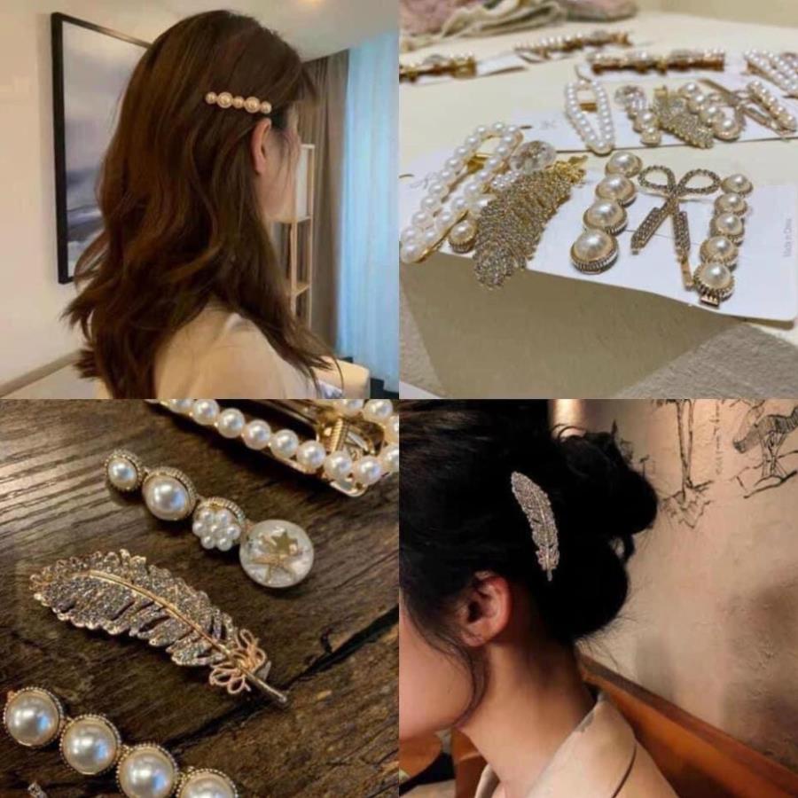 Set 5 kẹp tóc Hàn Quốc siêu xinh đính đá sang chảnh