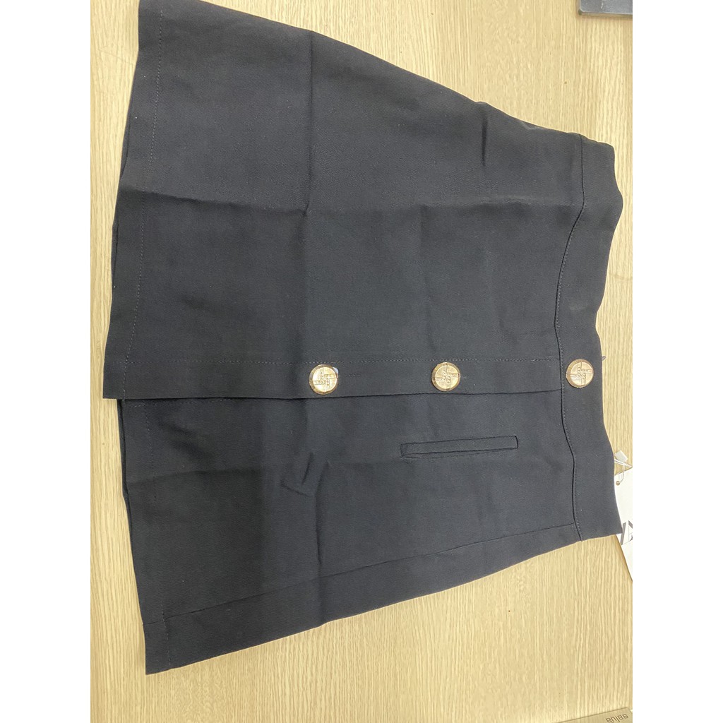Váy chữ A 3 cúc màu xanh navy cho nữ