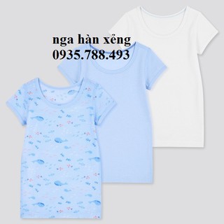 set 3 áo cộc tay chất cotton lưới thông hơi Uniqlo cho bé