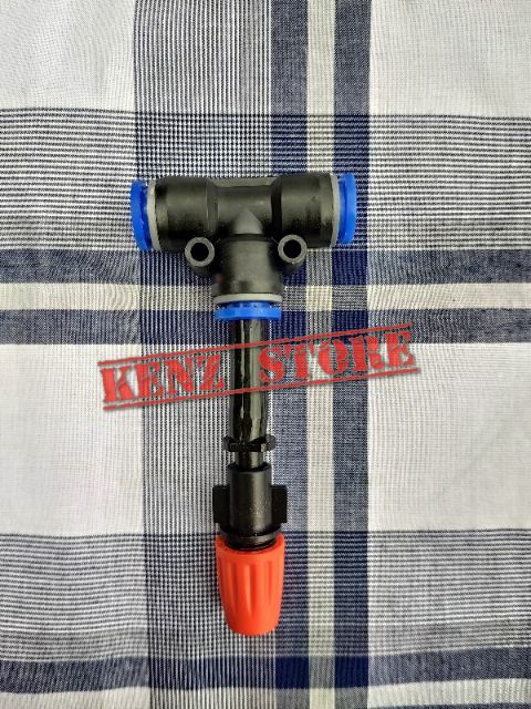 Béc phun 1 cửa kèm T nối 8mm - 1 chiếc
