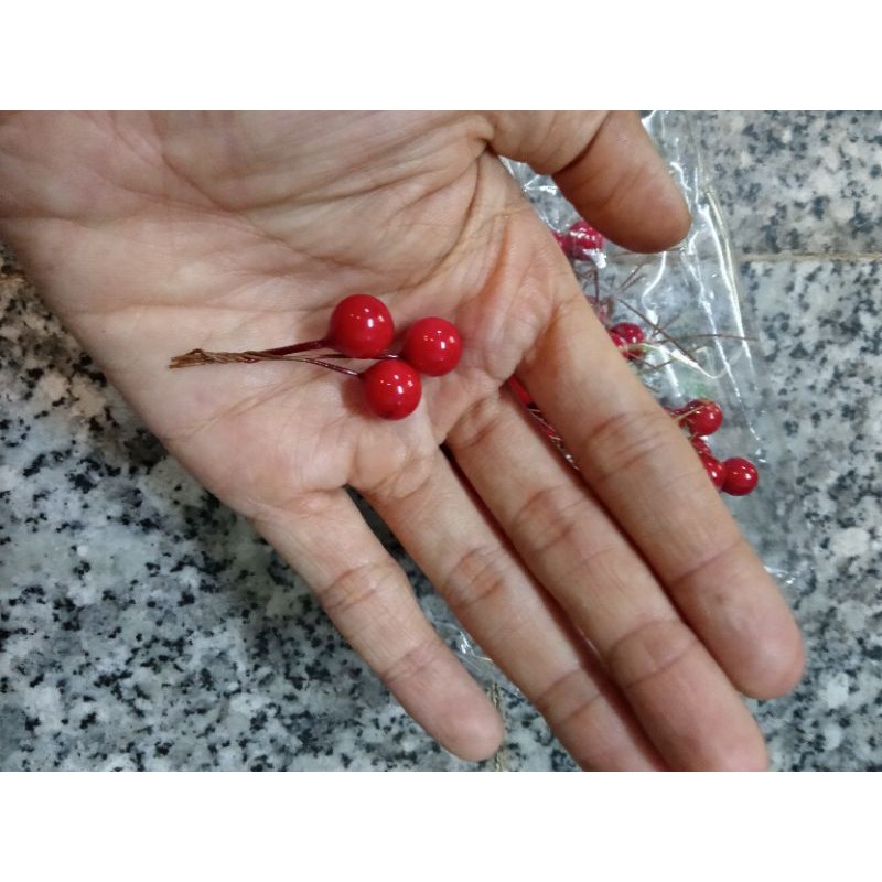 9293trangtri - Quả Cherry đỏ mọng 1cm - Phụ kiện làm nến - 9293store