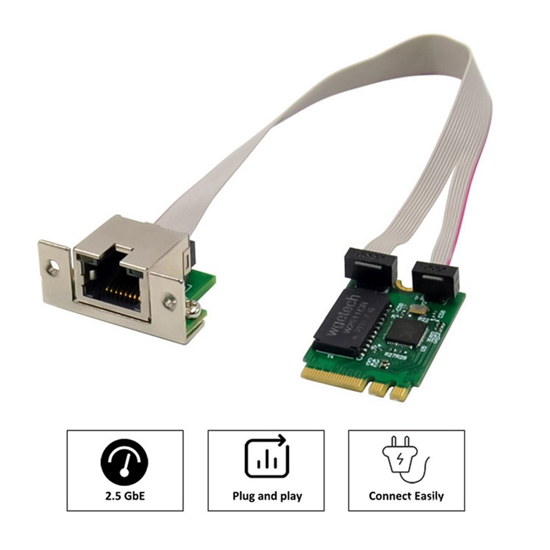 Card Mạng M.2 A + E 2.5G Ethernet Adapter 2.5G / 1G / 100M M.2 8125B COM