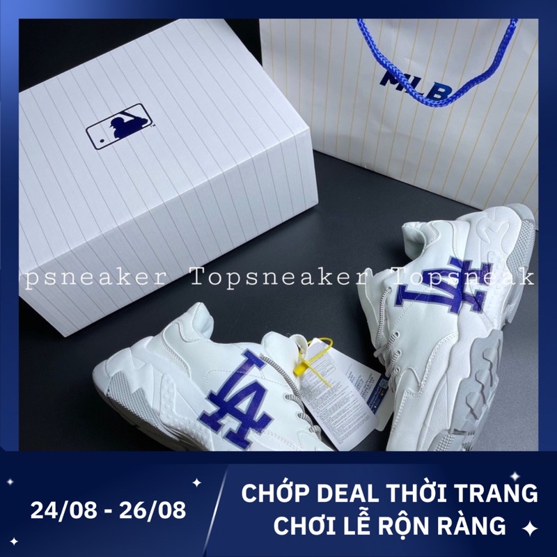 Giày thể thao nữ nữ độn đế Mlb LA,giày sneaker nữ độn đế tăng chiều cao