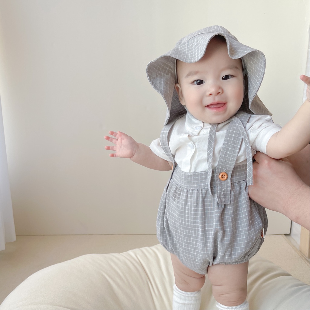 Set bodysuit 3 món mùa hè cho bé trai mới sinh