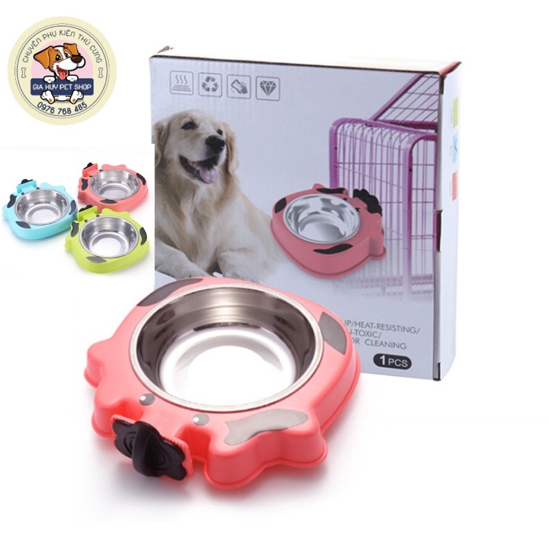 Bát Ăn Gắn Chuồng Cho Chó Mèo