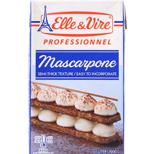 Phomai mascarpone cheese Elle & Vire 1L