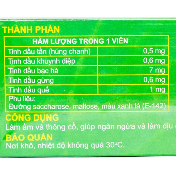 Kẹo Ngậm Thảo Dược Giảm Ho Eugica Candy Hộp 100 Viên
