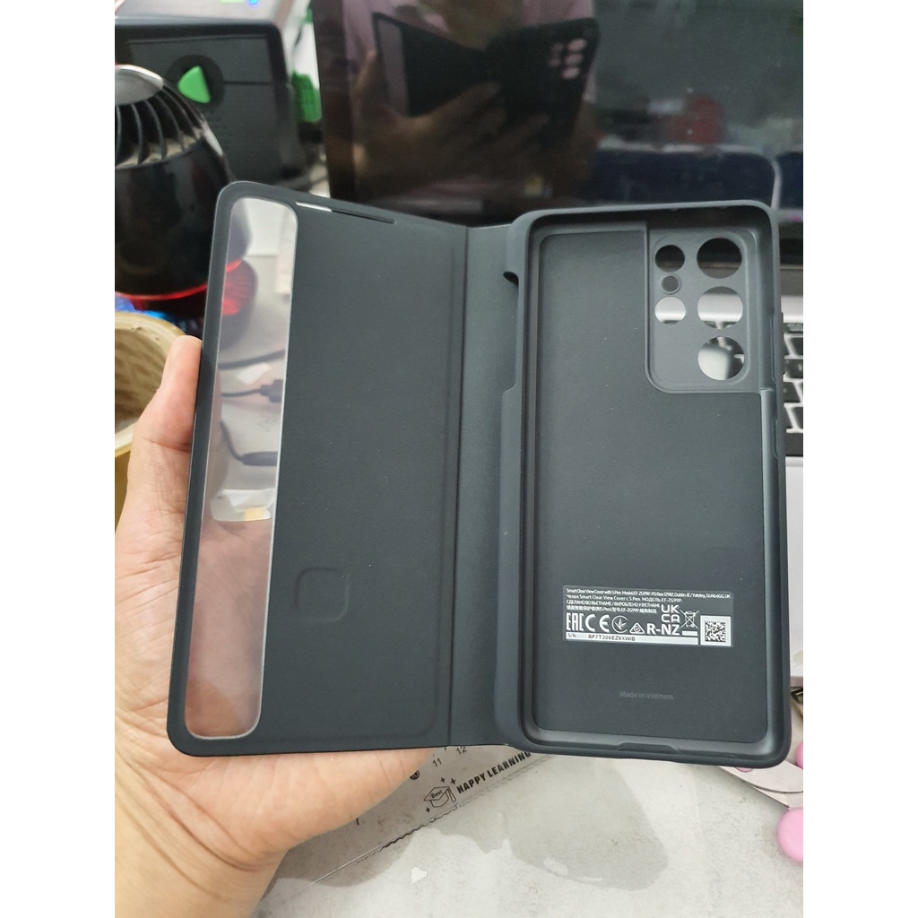 Bao Da Clear View Samsung S21 Ultra Chính Hãng, Có Khe Cắm Bút