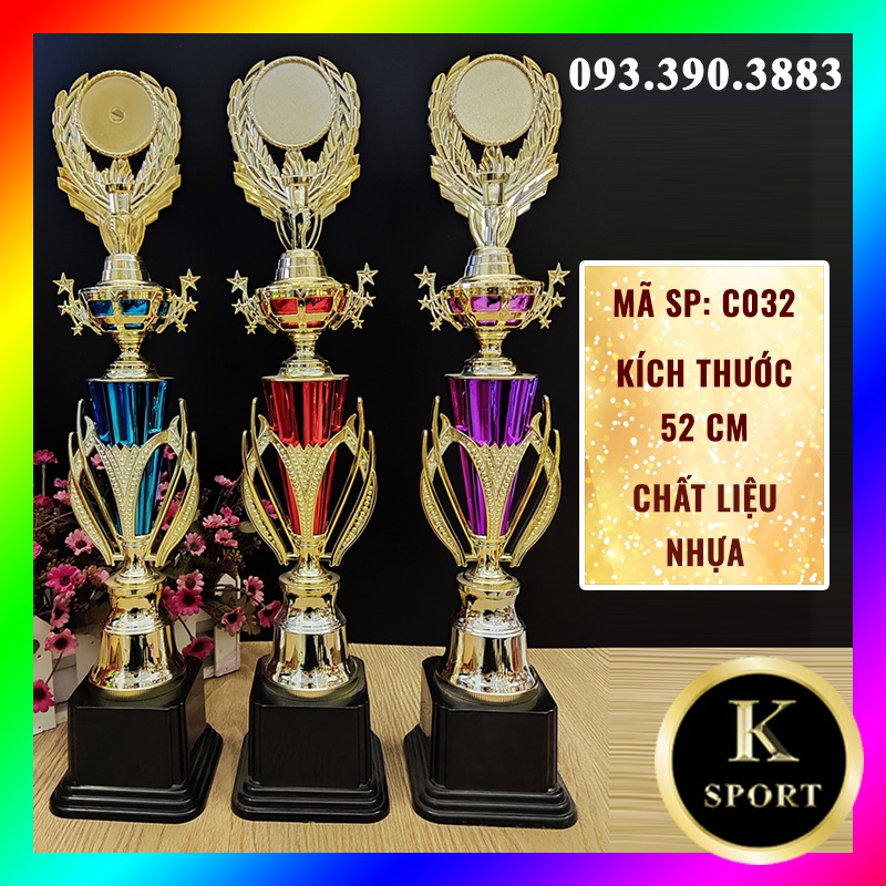 Cup Thể Thao Bóng Đá Cúp vinh danh luu niem Pha Lê Huy Chương Vàng Quà Tặng Giá Rẻ K0
