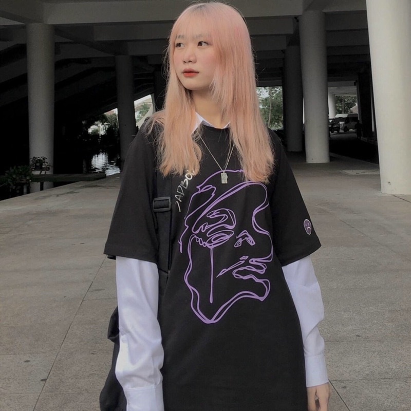 Áo Thun Tay Lỡ Unisex SADBOIZ Sad Story màu ĐEN/TRẮNG  Form Nam Nữ Unisex - Kiểu áo phông cổ tròn form rộng