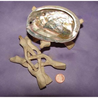 Đĩa đốt sage/ xô thơm - Chân đế đỡ gỗ xoà