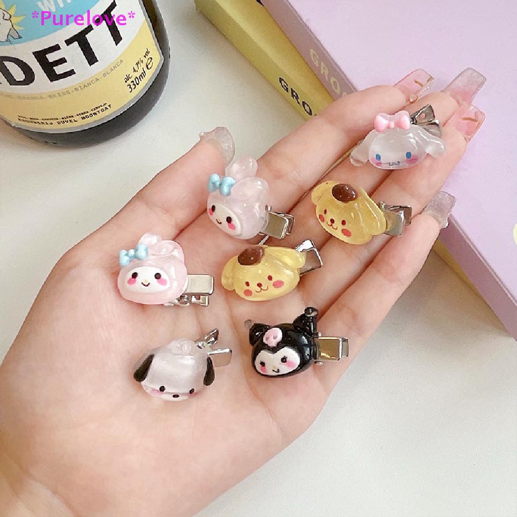 SANRIO Set 1 / 5 Kẹp Tóc Mini Hình Chú Chó Yugui Dễ Thương Cho Nữ Mới