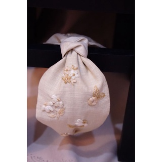 Cài tóc linen thêu tay